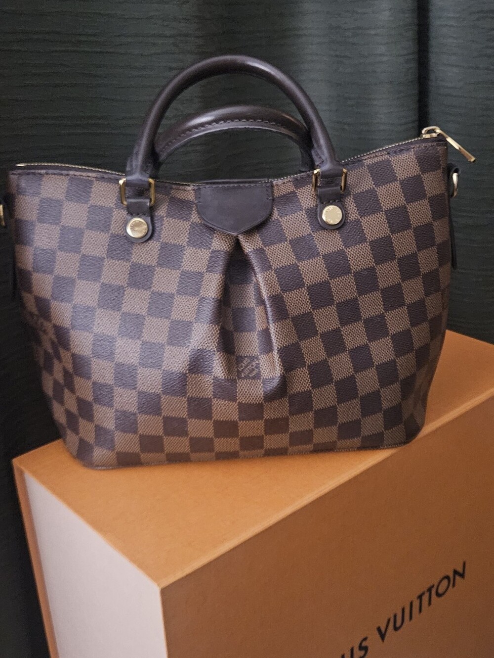 Louis Vuitton Damier Ebene Sienna PM Checkerboard Satchel in Dark Brown - Picture 5 of 10